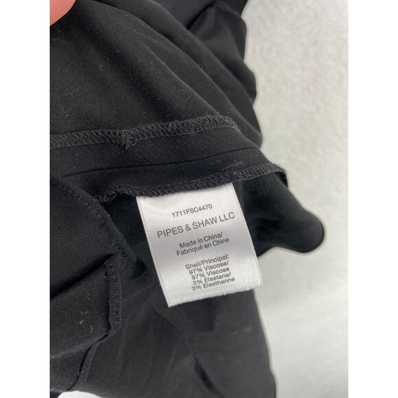 Veronica Beard One Shoulder Top Womens 10 Black Draped Ruffle Cocktail Party - Picture 8 of 9